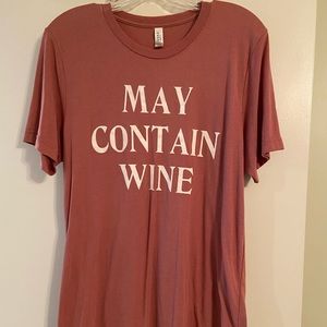 “May contain wine” tshirt